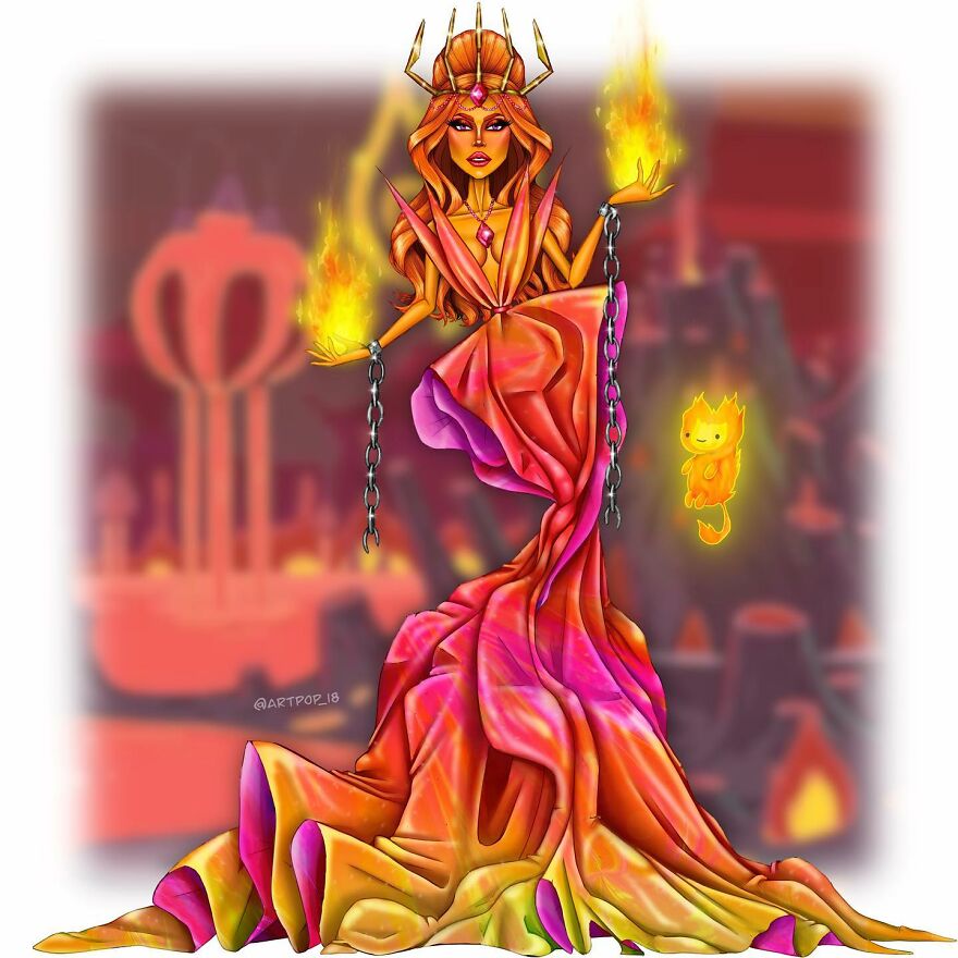 Flame Princess & Flambo From Adventure Time