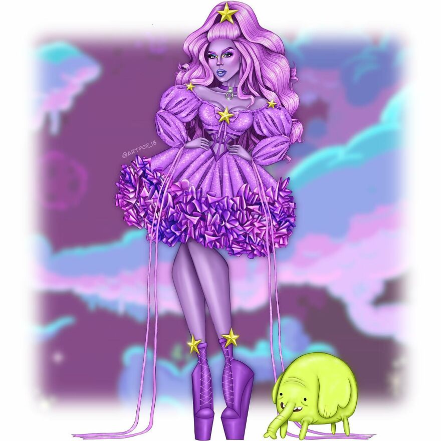 This Artist Illustrates Pop Culture Characters As Fabulous Drag Queens