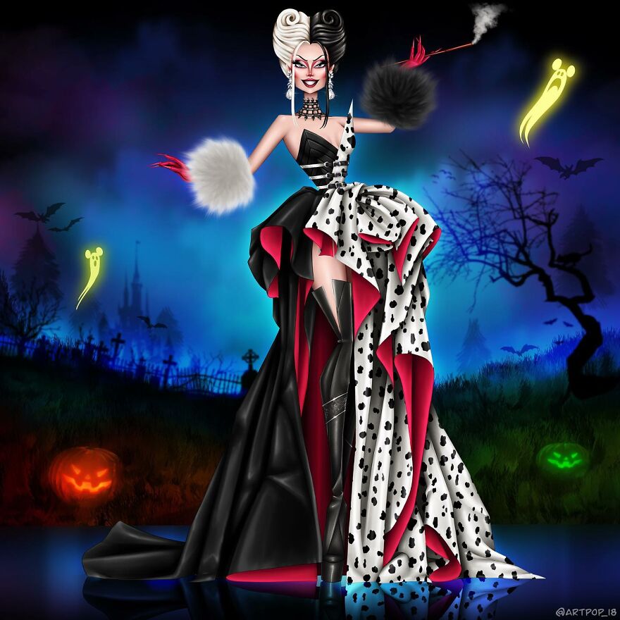 Cruella De Vil From The Hundred And One Dalmatians