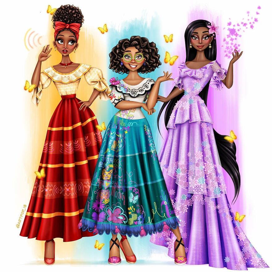 Dolores, Mirabel And Isabela From Encanto
