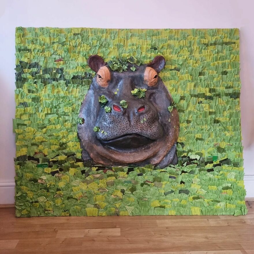 Artist Turns Cardboard And Other Discarded Materials Into Stunning Lifelike Animal Sculptures