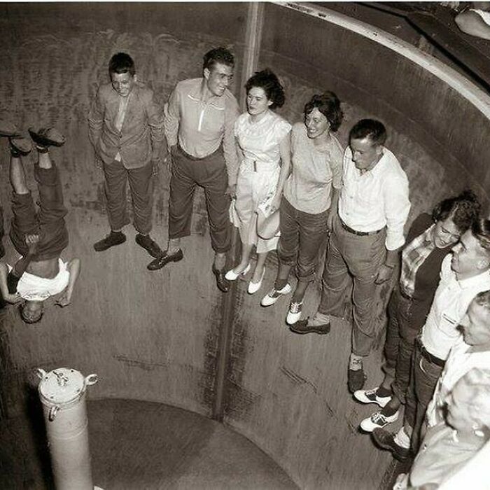 People On The Coney Island Rotor Ride Before It Was Shut Down For Safety Issues In The 1950s