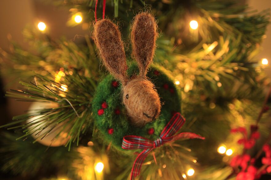 Miniature Hare In Wreath