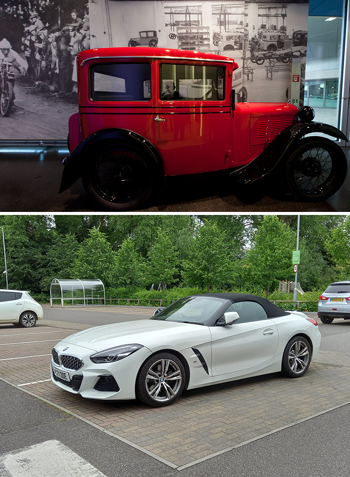 BMW Dixi (1928) vs. BMW Z4 (2022)