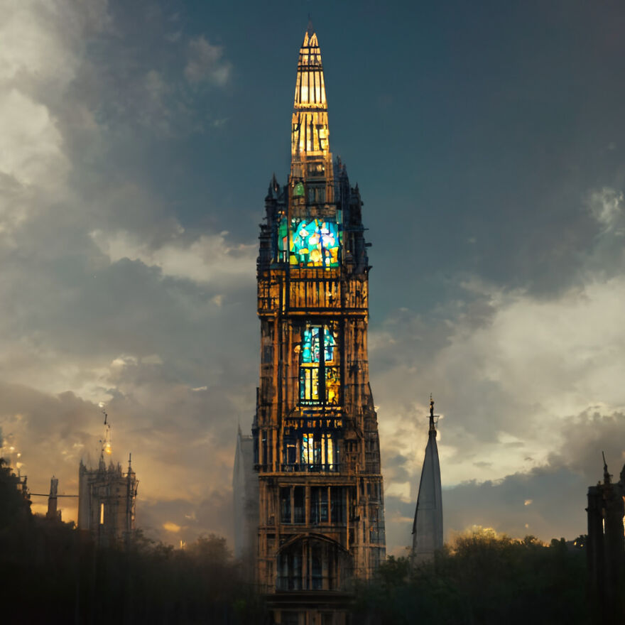Big Ben In London, Redesigned In The Style Of Renzo Piano