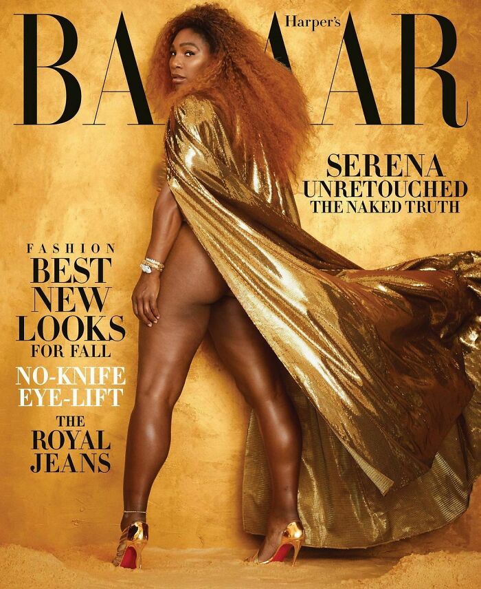 Cuando Serena Williams apareció en Harper's Bazaar sin retocar