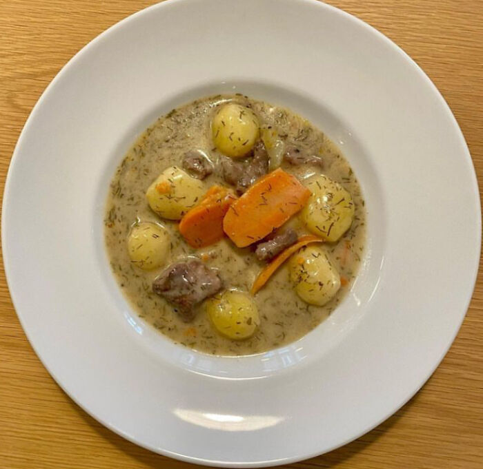 Dillmeat (Stew Of Veal, Dill Sauce, Potatoes, Carrots)