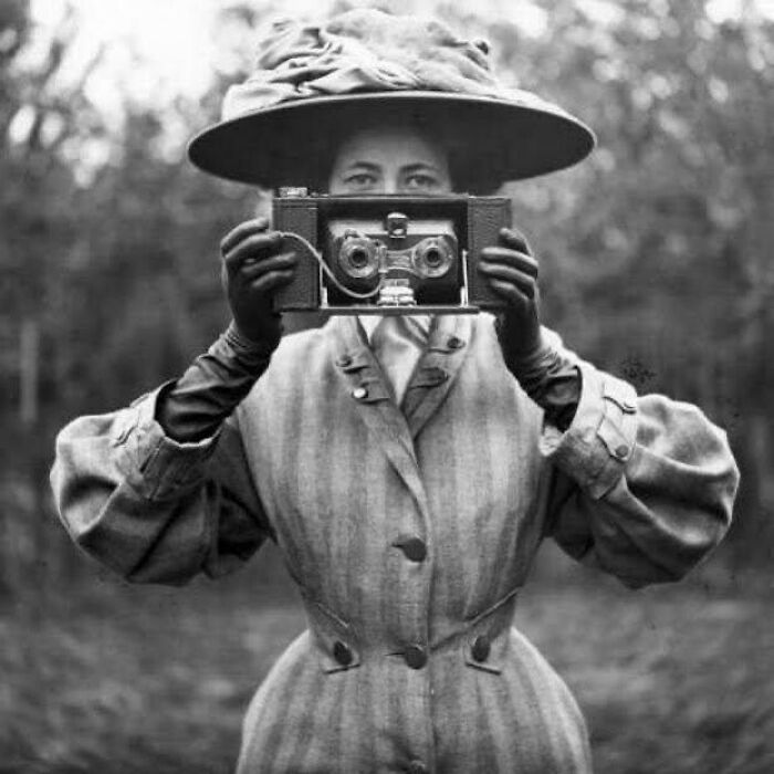 A Victorian Woman Posing For A Selfie, 1900