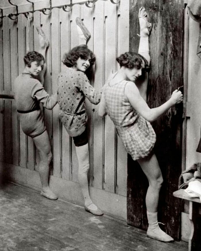 Ballerinas Stretching In Class, 1928