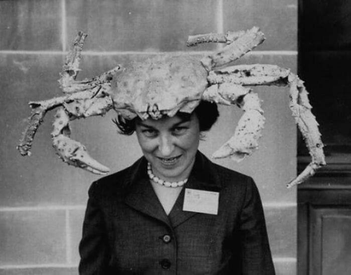 A Woman Wearing A Crab Hat At The League Of Women Voters Convention In 1958. Photo By Robert W. Kelley