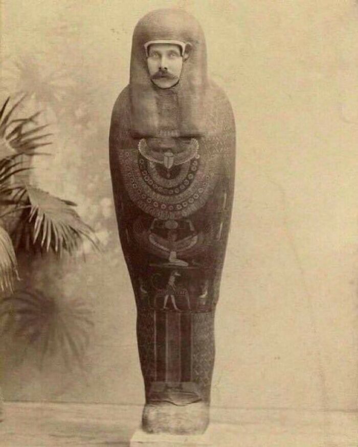Archduke Franz Ferdinand Posing As A Mummy On A Trip To Cairo In 1896