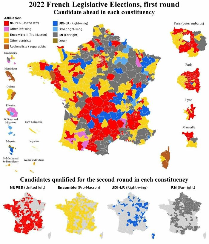 2022 French Legislative Elections, First Round Results