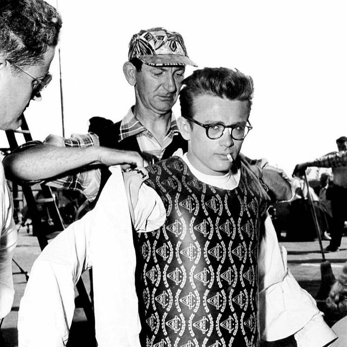 James Dean Prepping For The Iconic Knife Fight In Rebel Without A Cause, 1955