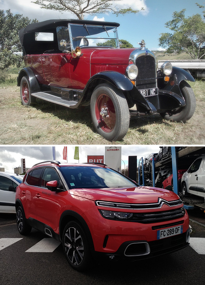 Citroen Type C (1921) vs. Citroen C5 Aircross (2019)