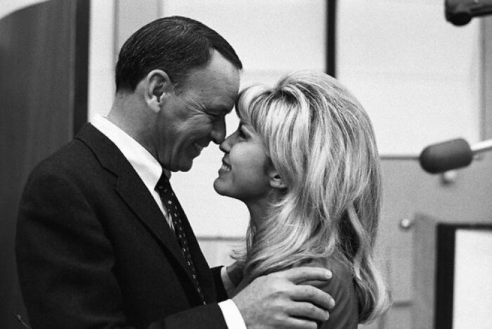 Frank Sinatra Recording "Somethin' Stupid" With His Daughter Nancy, 1967