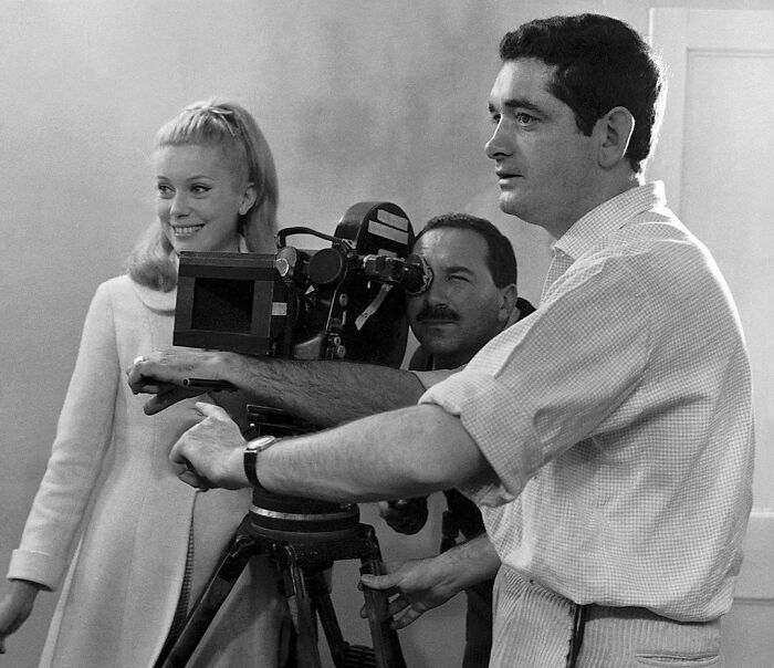 Jacques Demy Directing Catherine Deneuve In The Umbrellas Of Cherbourg, 1964