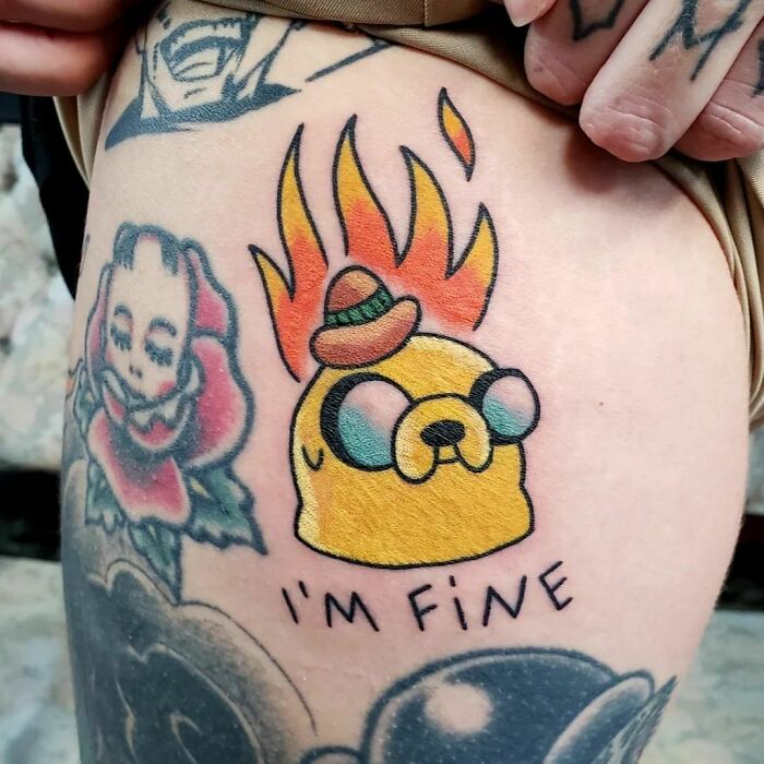 Jake the Dog from Adventure Time tattoo