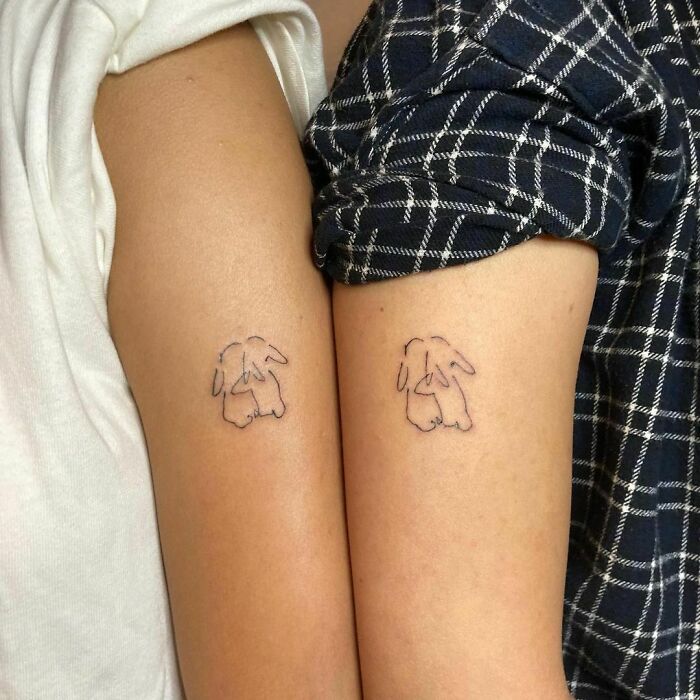 Friends Rabbit Tattoo