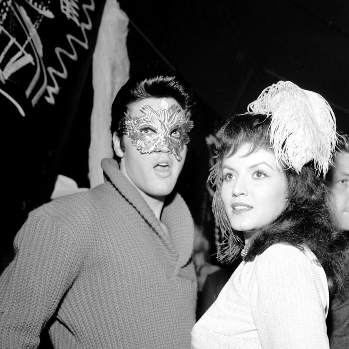 Elvis Presley And Joan Bradshaw At Sy Devore's Halloween Party, 1957