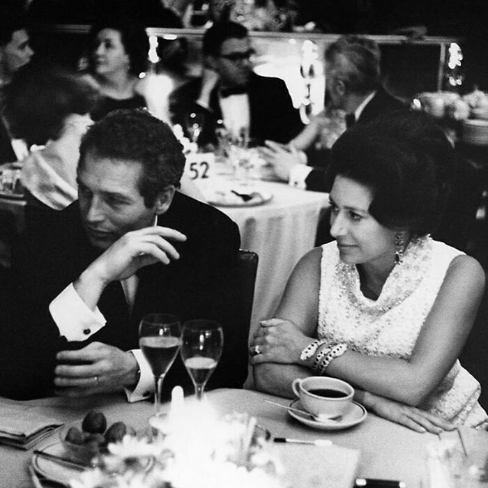 Paul Newman And Princess Margaret During A Benefit For The New York Association For Brain Injured Children At The Rainbow Room, 1968. Photos By Lawrence Fried