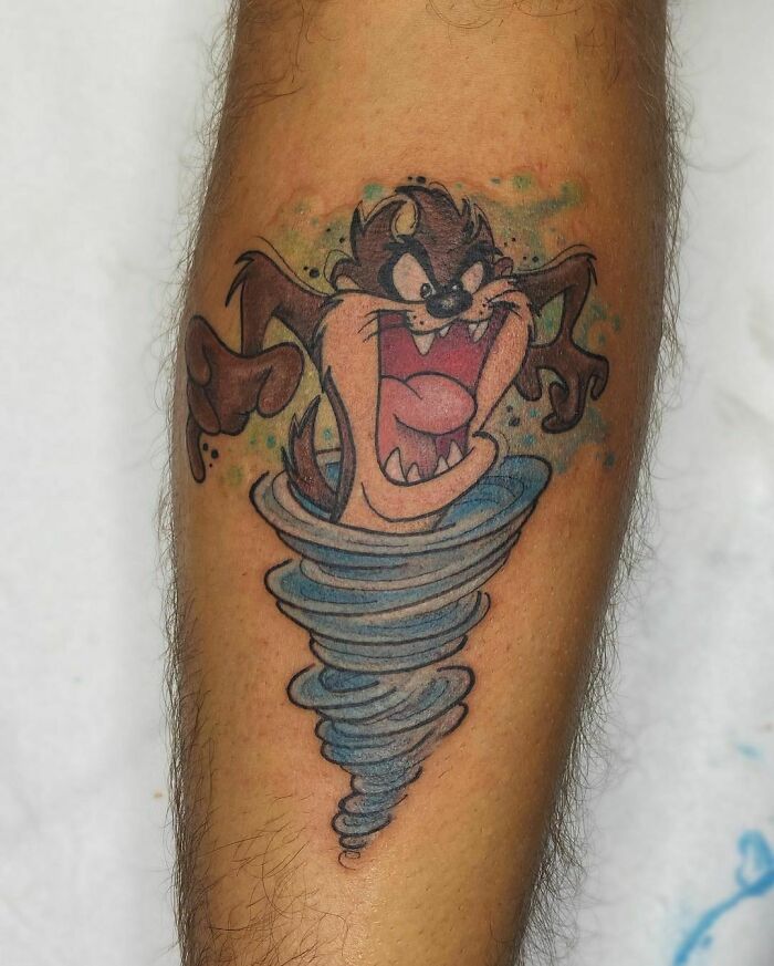 Tasmanian Devil cartoon tattoo