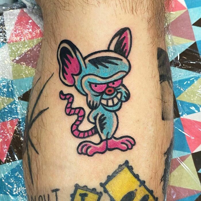 Pinky and The Brain inspired tattoo
