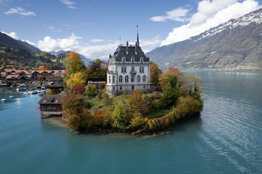A Well Known Photosubject: The Peninsula Of Iseltwald In Lake Brienz