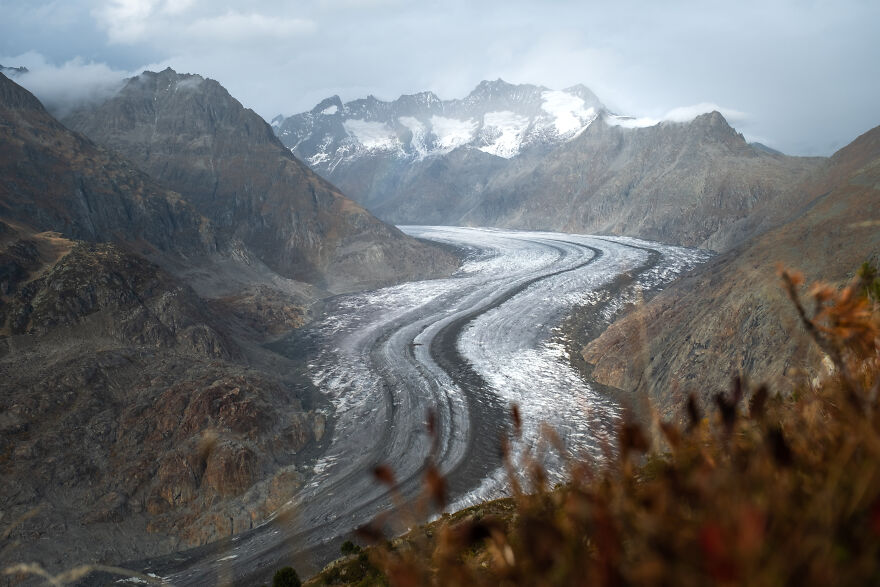 View Of The Aletsch Glacier