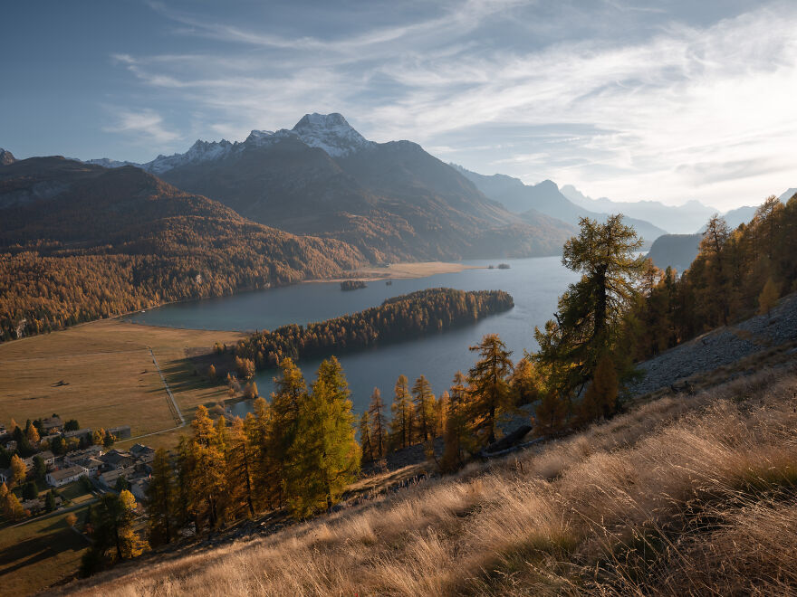 Afternoon View Near Stunning Lake Sils