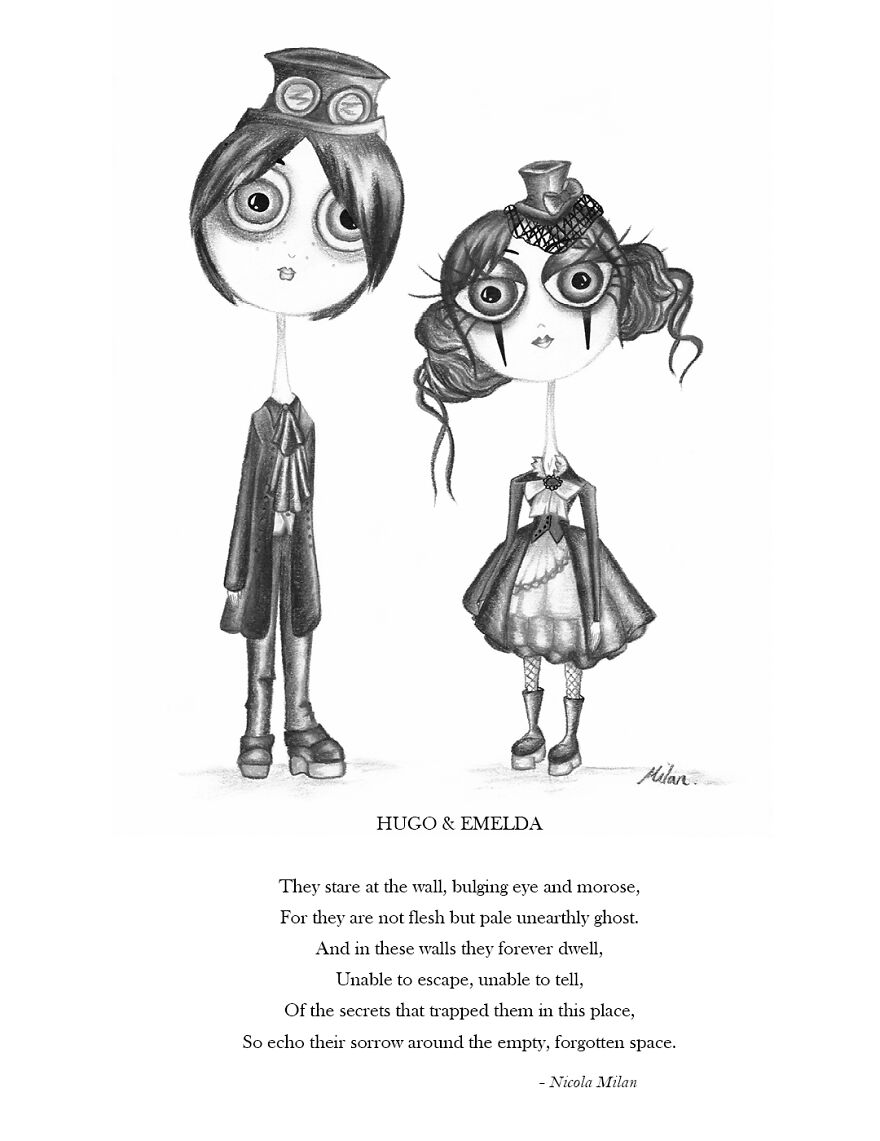 I Draw Steampunk Gothic Characters And Write Poems That Tim Burton Fans Will Adore