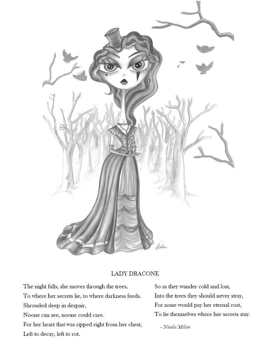 I Draw Steampunk Gothic Characters And Write Poems That Tim Burton Fans Will Adore