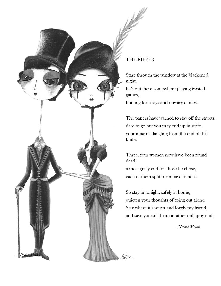 I Draw Steampunk Gothic Characters And Write Poems That Tim Burton Fans Will Adore