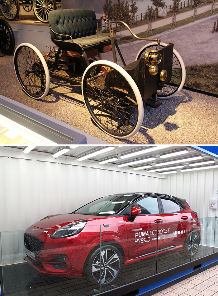 Ford Cuadriciclo (1896) vs. Ford Puma (2019)