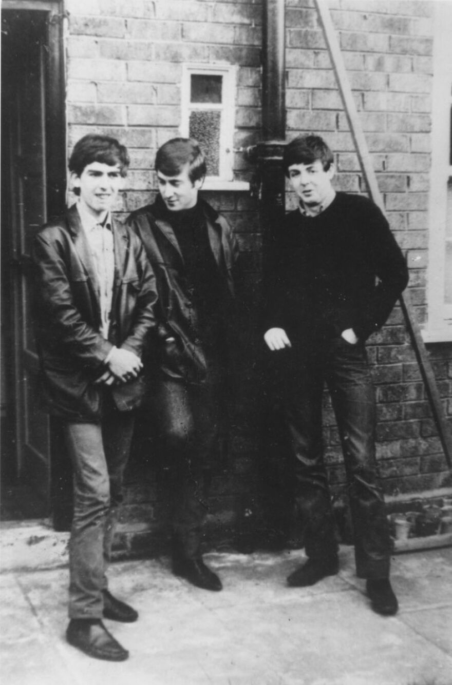 George, John, And Paul Outside Paul's House