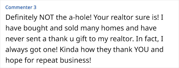 Realtor Expects A Gift After Helping To Sell His Client’s House And Sends Him An Email Saying How “Shocked” He Was To Not Get One