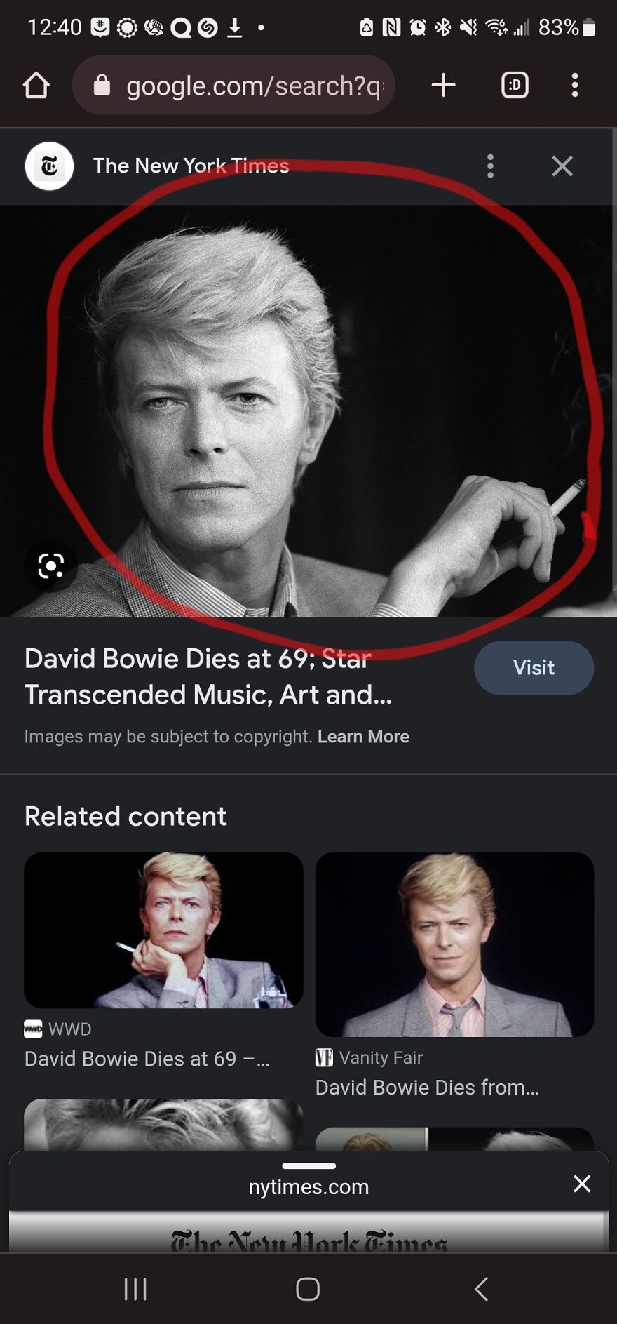 How To Comment With An Image Using Your Phone (Featuring David Bowie!)