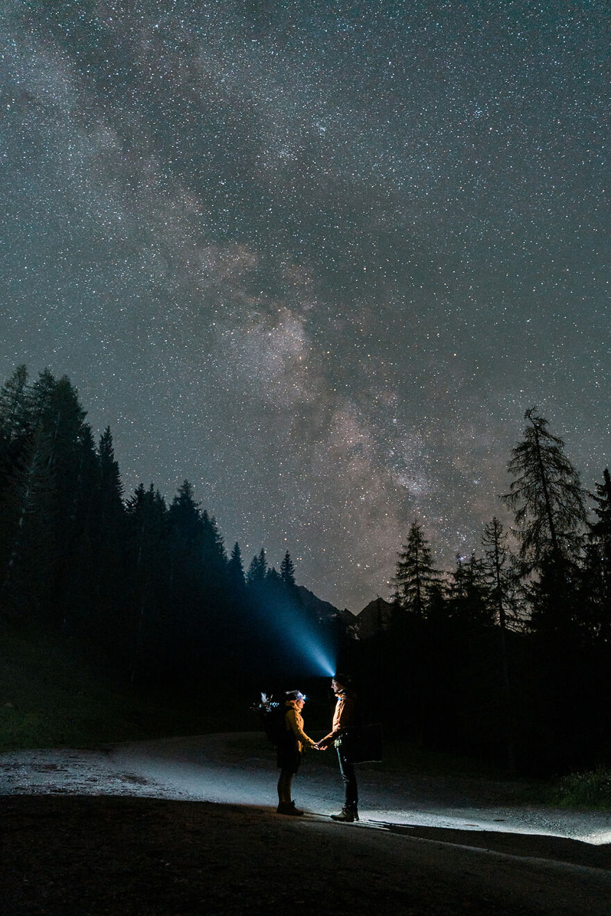 Stargazing Beneath The Milky Way In The Austrian Alps