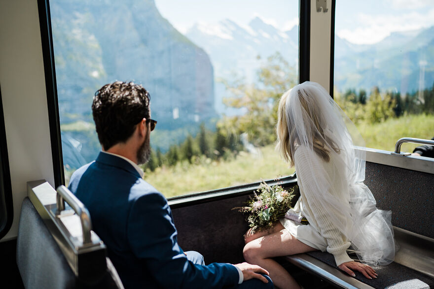 Scenic Wedding Day Train Ride