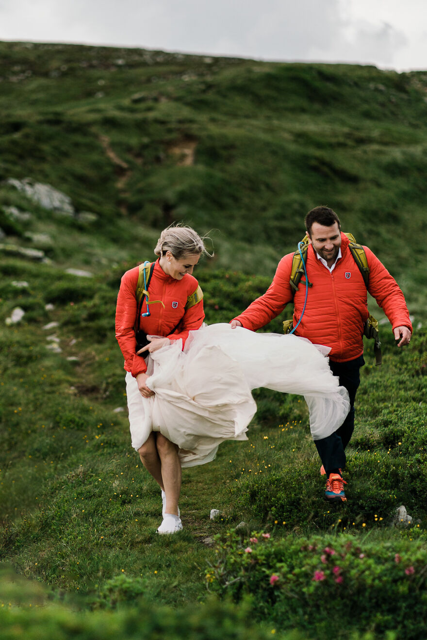 Windy Hike After The Ceremony