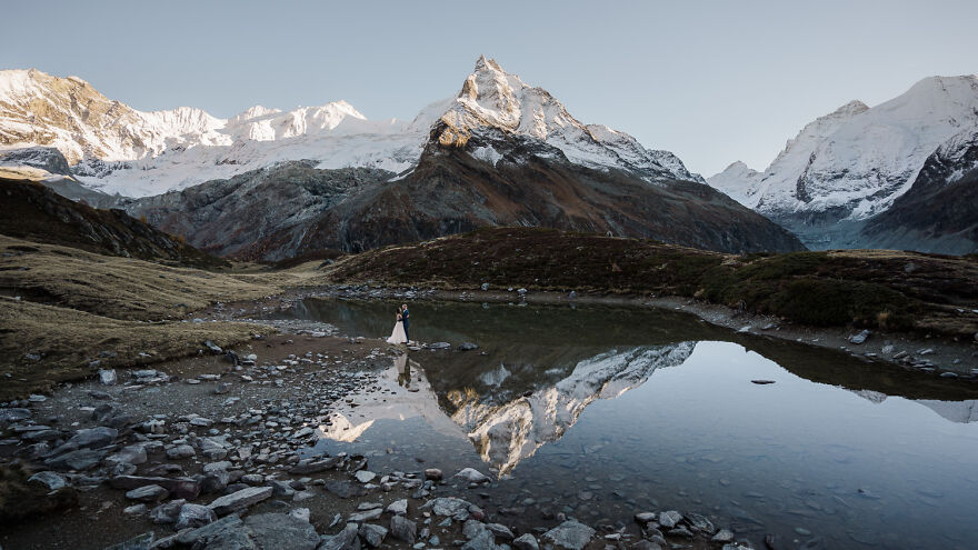 Epic Reflections Of 4,000 Meter Peaks In A Small Alpine Lake