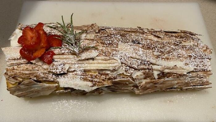 I Made This Birch Yule Log To See If I Could Do It
