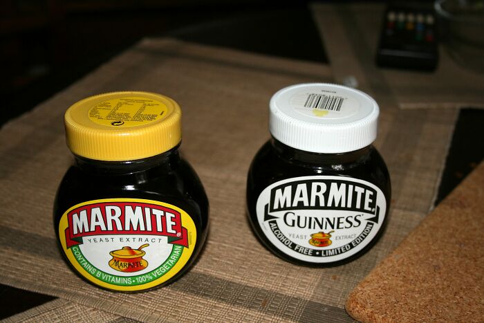Two Different Marmite Jars 