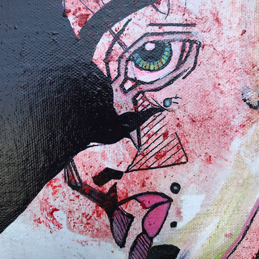 "One Down" Painting Close Up