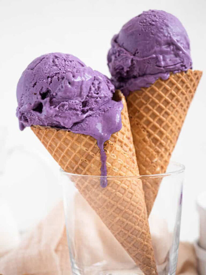 Okinawa, Japan - Ice Cream Made From Purple Sweet Potato