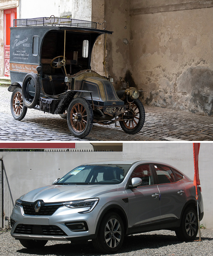 Renault Type AX (1908) vs. Renault Arkana (2021)