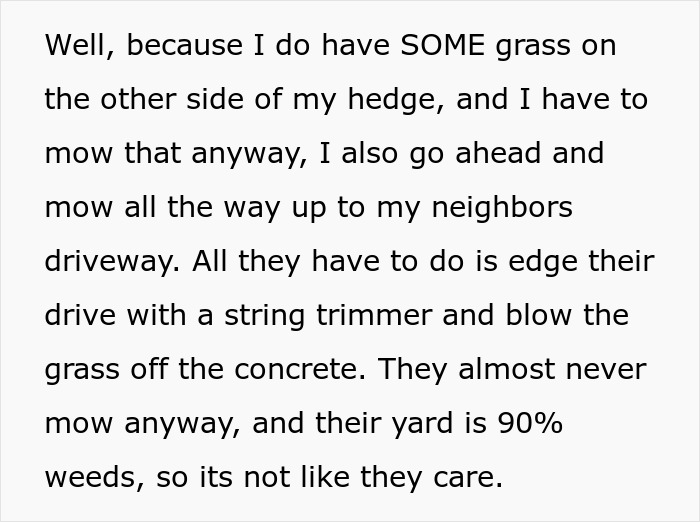 ‘Karen’ Neighbor Complains About How This Guy Doesn’t Mow Their Lawn ‘Properly’, Ends Up Regretting It ‘Karen’ Neighbor Complains About How This Guy Doesn’t Mow Their Lawn ‘Properly’, Ends Up Regretting It