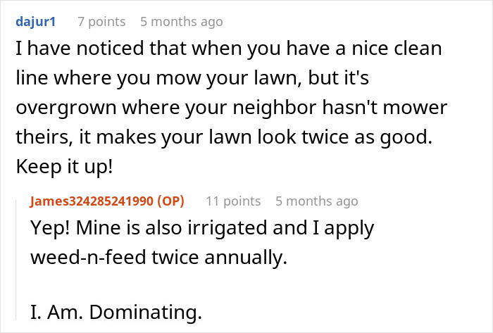 ‘Karen’ Neighbor Complains About How This Guy Doesn’t Mow Their Lawn ‘Properly’, Ends Up Regretting It ‘Karen’ Neighbor Complains About How This Guy Doesn’t Mow Their Lawn ‘Properly’, Ends Up Regretting It