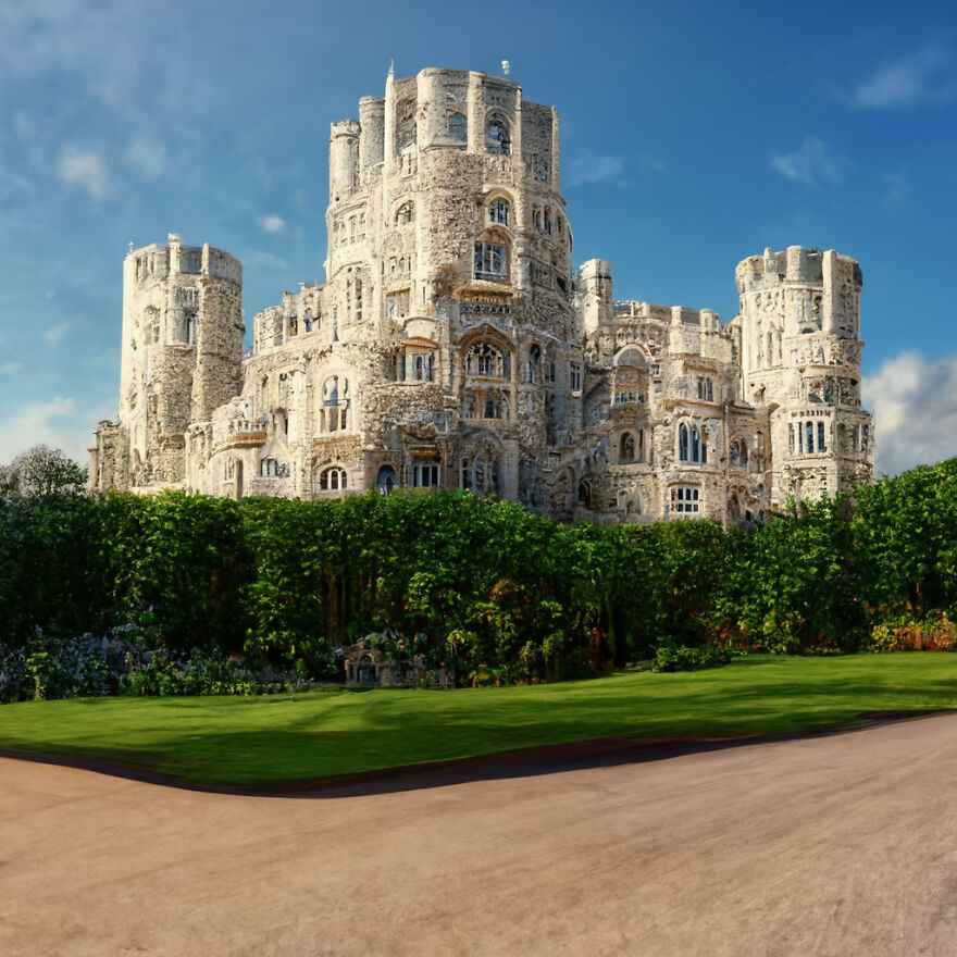 Windsor Castle In England, Reimagined In The Style Of Gaudi