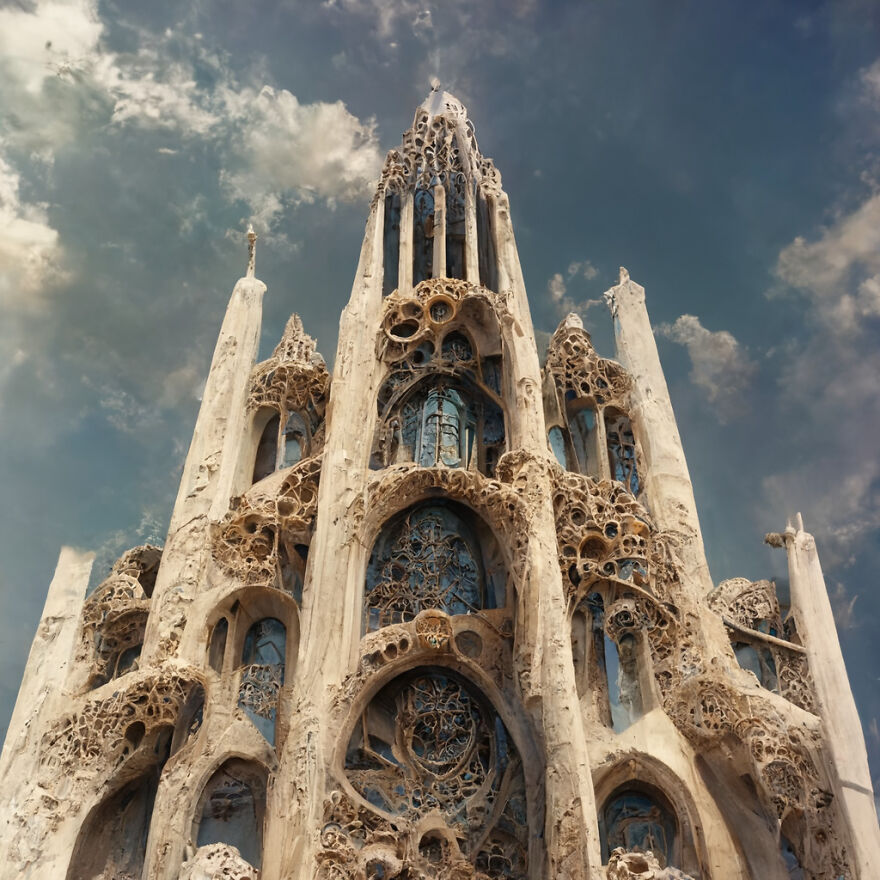 York Minster In England, Reimagined In The Style Of Gaudi