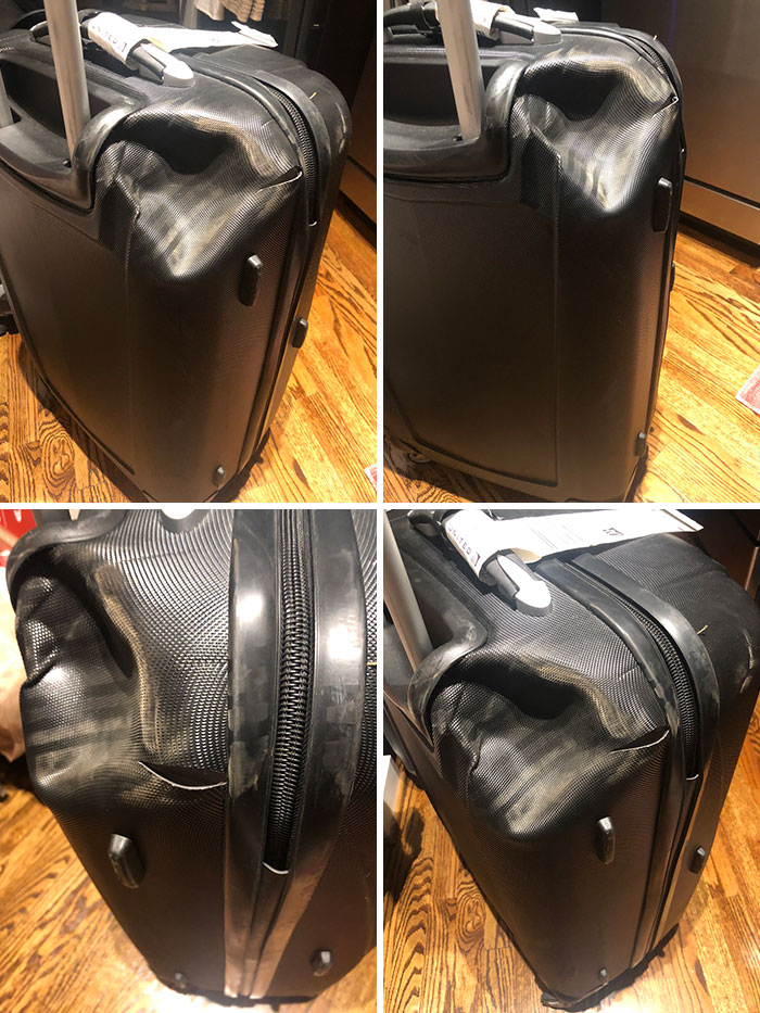 United Airlines Completely Ruined My Bag. In Fact It Looks Like They Ran Over It